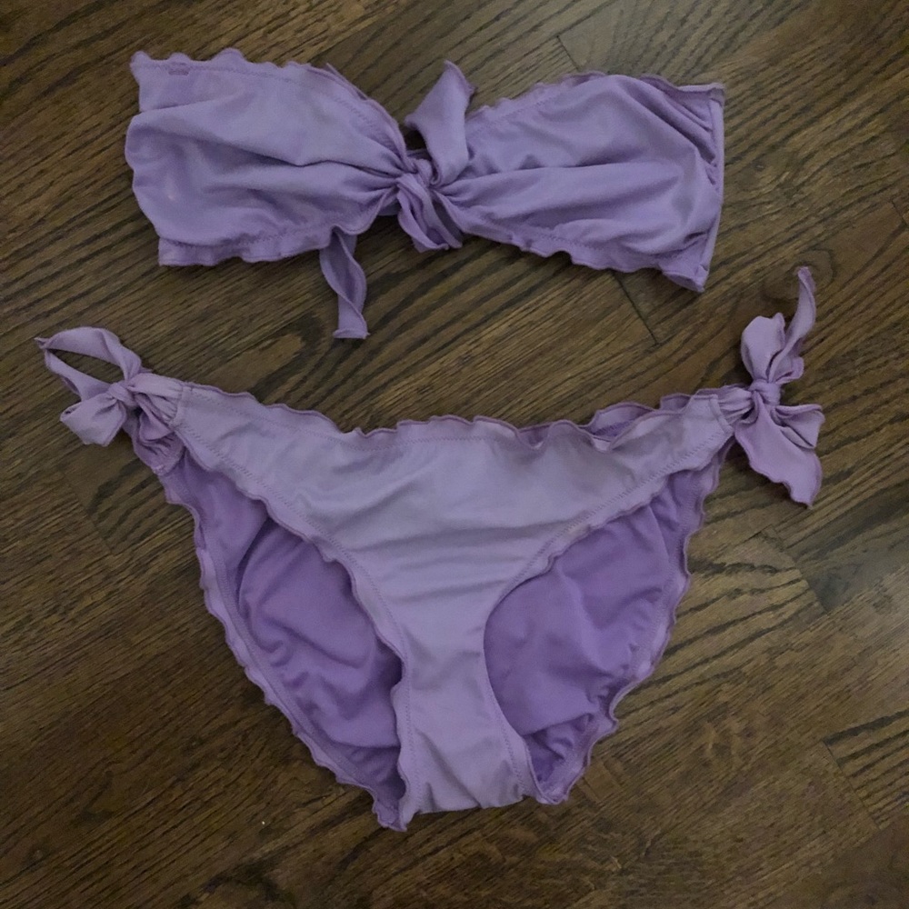 Pastel Purple scrunch bikini